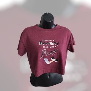 Women T-Shirt Crew Neck Cropped